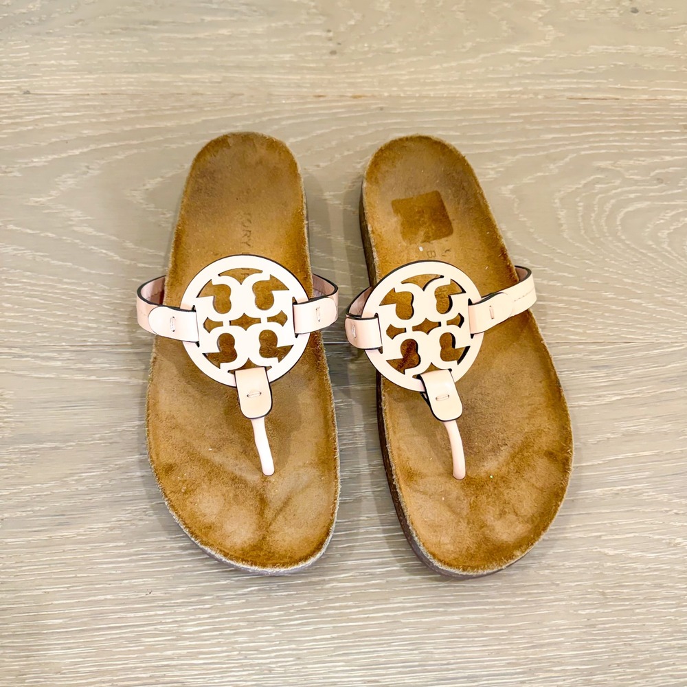 Tory Burch Miller Cloud Pink Coquette Cottagecore Old Money Boho Sandal 8 - Picture 2 of 6